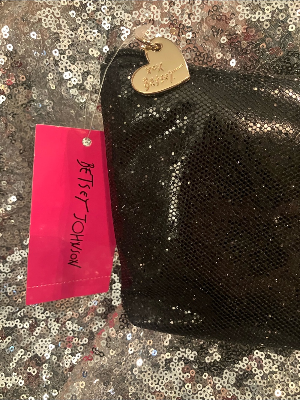 NWT Betsey Johnson 🤖 Embellished Make-up Bag - Picture 5 of 7